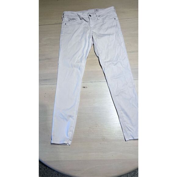 AG Adriano Goldschmied Women's Super Skinny Legging Ankle Jeans White Size 27R - Picture 2 of 13